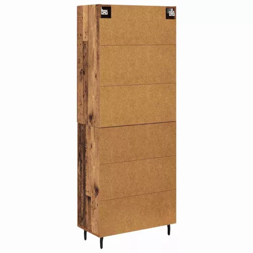  Magasfiú Öreg fa 69,5 x 34 x 180 cm Műanyag Fa és Üveg