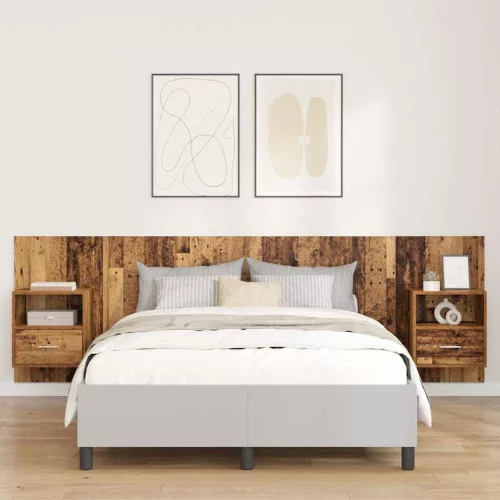  Fejtámla Szekrénnyel fiókkal polcokkal 3 pcs Öreg fa Faanyag