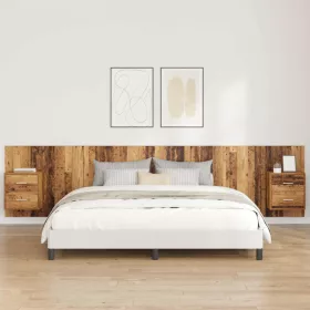    Fejtámla Szekrénnyel fiókkal fejtámlával 3 pcs Öreg fa Faanyag