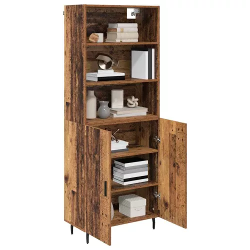  Magasfiú Öreg fa 69,5 x 34 x 180 cm Műanyag Fa és Üveg