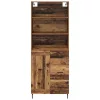  Magasfiú fiókkal Öreg fa 69,5 x 34 x 180 cm Műanyag Fa és Üveg