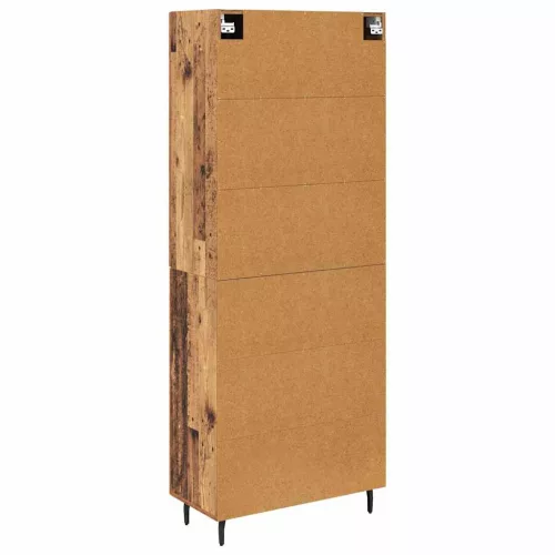  Magasfiú Öreg fa 69,5 x 34 x 180 cm Műanyag Fa és Üveg