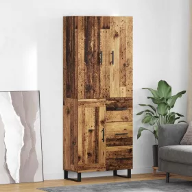  Magasfiú fiókkal 2 pcs Öreg fa Műanyag Fa és Üveg