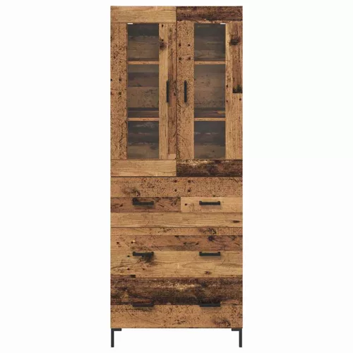  Magasfiú fiókkal 2 pcs Öreg fa 69,5 x 34 x 180 cm Faanyag