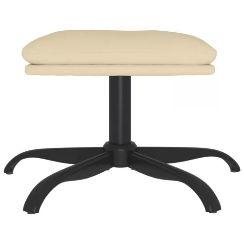  krémszínű szövet lábzsámoly 60x60x36 cm