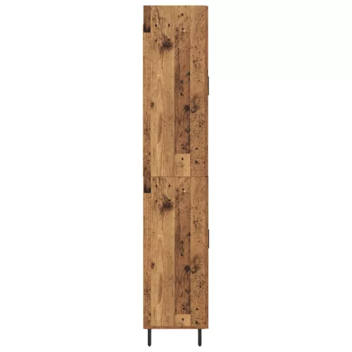  Magasfiú fiókkal Öreg fa 69,5 x 34 x 180 cm Műanyag Fa és Üveg