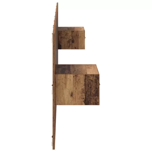  Fejtámla Szekrénnyel fiókkal fejtámlával 3 pcs Öreg fa Faanyag