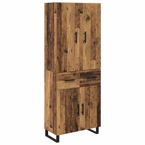  Magasfiú fiókkal 2 pcs Öreg fa Műanyag Fa és Üveg