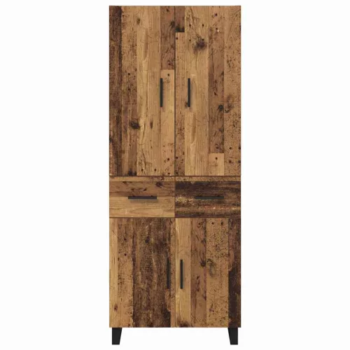  Magasfiú fiókkal 2 pcs Öreg fa Műanyag Fa és Üveg