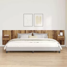    Fejtámla Szekrénnyel fiókkal fejtámlával 3 pcs Öreg fa Faanyag