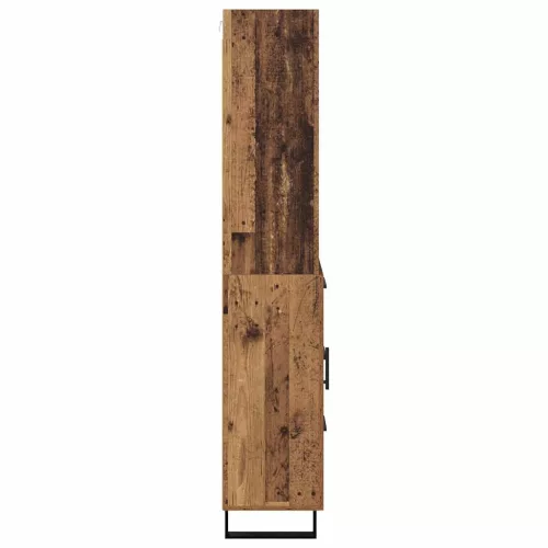  Magasfiú fiókkal Öreg fa 69,5 x 34 x 180 cm Műanyag Fa és Üveg