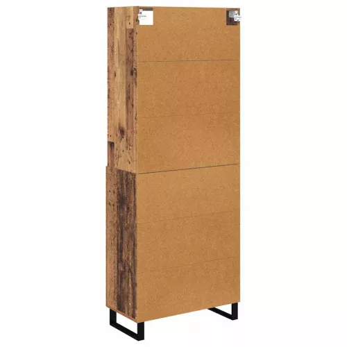  Magasfiú fiókkal Öreg fa 69,5 x 34 x 180 cm Műanyag Fa és Üveg