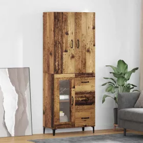   Magasfiú Falra szerelhető fiókkal Öreg fa 69,5 x 34 x 180 cm Faanyag