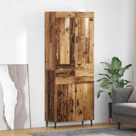  Magasfiú fiókkal 2 pcs Öreg fa Műanyag Fa és Üveg