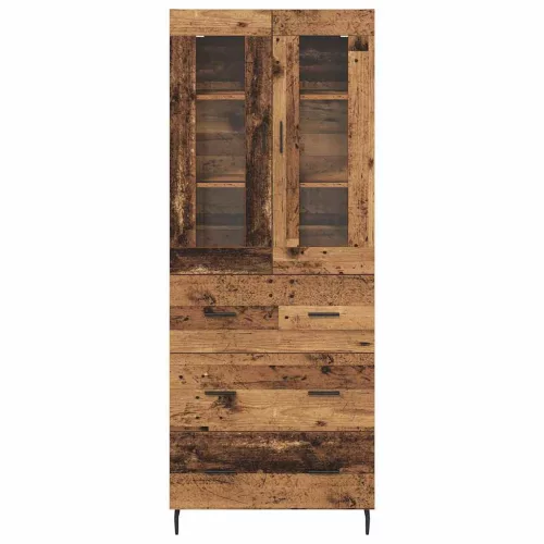  Magasfiú fiókkal 2 pcs Öreg fa Faanyag