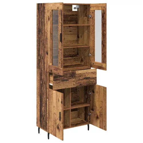  Magasfiú fiókkal 2 pcs Öreg fa Faanyag