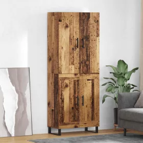    Magasfiú 2 pcs Öreg fa 69,5 x 34 x 180 cm Műanyag Fa és Üveg
