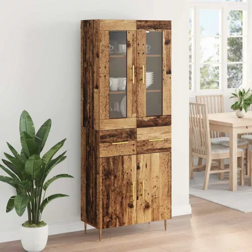  Magasfiú fiókkal 2 pcs Öreg fa 69,5 x 34 x 180 cm Faanyag