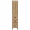  Magasfiú fiókkal Artisan tölgy 34,5 x 34 x 180 cm Faanyag