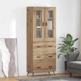    Highboard Szekrény Falra szerelhető 2 pcs Artisan tölgy Faanyag