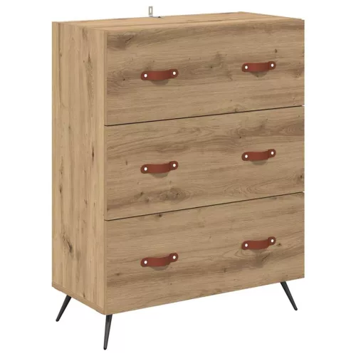  Highboard Szekrény Falra szerelhető 2 pcs Artisan tölgy Faanyag
