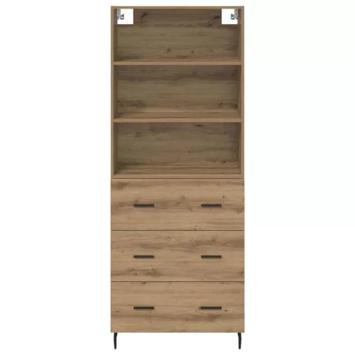  Magasfiú Artisan tölgy 69,5 x 34 x 180 cm Műanyag Fa és Üveg