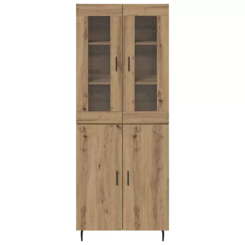  Magasfiú 2 pcs Artisan tölgy Műanyag Fa és Üveg