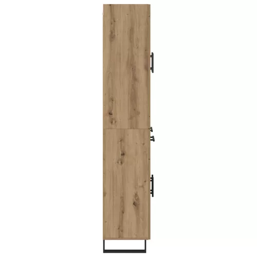  Magasfiú fiókkal 2 pcs Artisan tölgy Műanyag Fa és Üveg