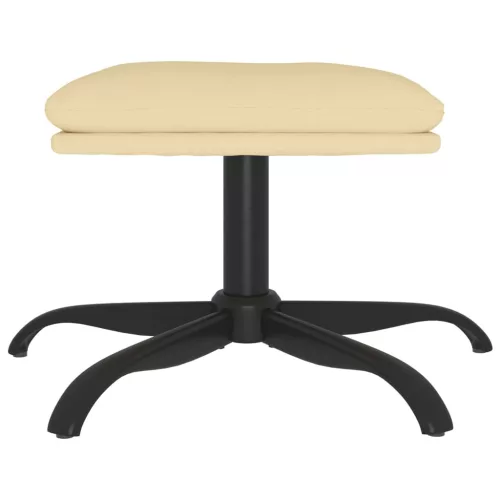  krémfehér bársony lábzsámoly 60x60x36 cm