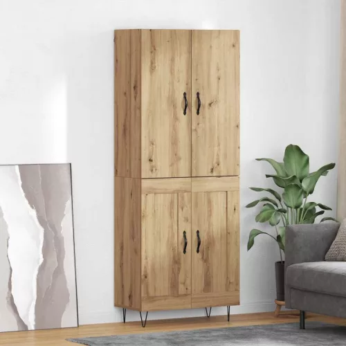  Magasfiú 2 pcs Artisan tölgy Műanyag Fa és Üveg