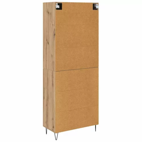  Magasfiú 2 pcs Artisan tölgy Műanyag Fa és Üveg