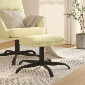  krémszínű műbőr lábzsámoly 60x60x36 cm