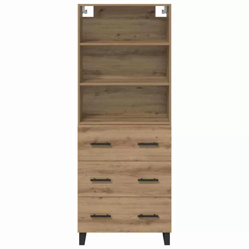  Magasfiú Artisan tölgy 69,5 x 34 x 180 cm Műanyag Fa és Üveg