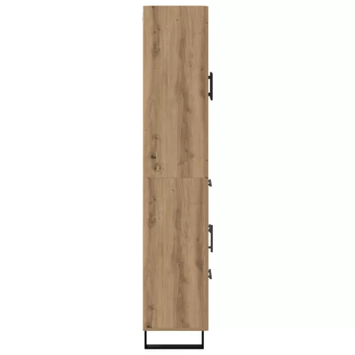  Magasfiú fiókkal 2 pcs Artisan tölgy Műanyag Fa és Üveg