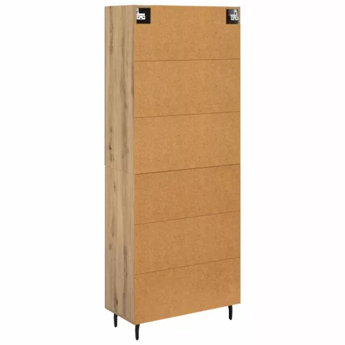  Magasfiú fiókkal 2 pcs Artisan tölgy Műanyag Fa és Üveg