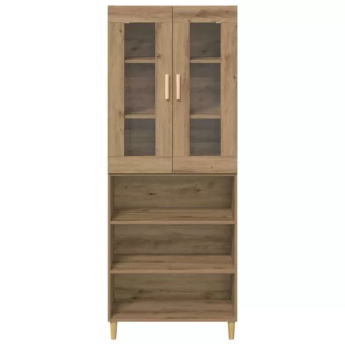  Magasfiú Artisan tölgy 69,5 x 34 x 180 cm Műanyag Fa és Üveg