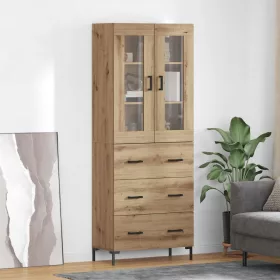    Magasfiú fiókkal 2 pcs Artisan tölgy 69,5 x 34 x 180 cm Faanyag