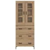  Magasfiú fiókkal 2 pcs Artisan tölgy 69,5 x 34 x 180 cm Faanyag