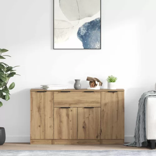 Széf fiókkal 3 pcs Artisan tölgy Faanyag