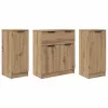  Széf fiókkal 3 pcs Artisan tölgy Faanyag