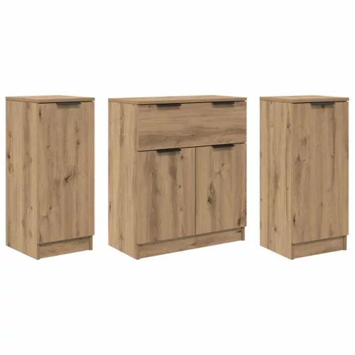 Széf fiókkal 3 pcs Artisan tölgy Faanyag
