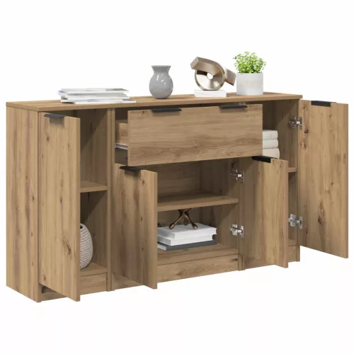  Széf fiókkal 3 pcs Artisan tölgy Faanyag