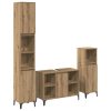  Fürdőszoba bútor szett polcokkal 3 pcs Artisan tölgy Faanyag