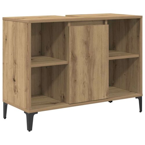  Fürdőszoba bútor szett polcokkal 3 pcs Artisan tölgy Faanyag