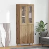  Magasfiú Artisan tölgy 69,5 x 34 x 180 cm Műanyag Fa és Üveg