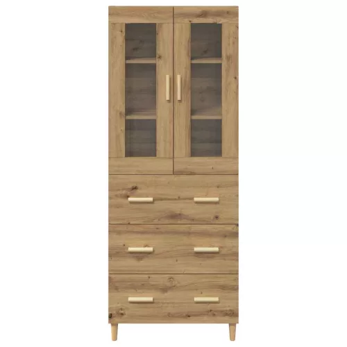  Magasfiú Artisan tölgy 69,5 x 34 x 180 cm Műanyag Fa és Üveg