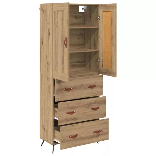  Magasfiú fiókkal Artisan tölgy 69,5 x 34 x 180 cm Faanyag