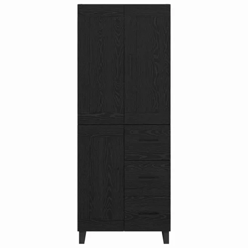  Magasfiú Falra szerelhető fiókkal 2 pcs Fekete tölgy Faanyag