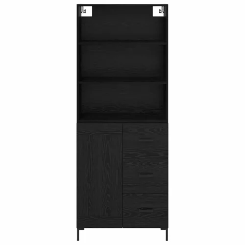  Magasfiú Falra szerelhető fiókkal 2 pcs Fekete tölgy Faanyag