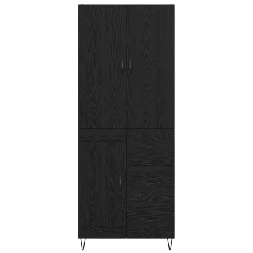  Magasfiú Falra szerelhető fiókkal 2 pcs Fekete tölgy Faanyag